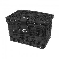 košík na nosič, proutěný, 30 x 18 cm, černý, Mand